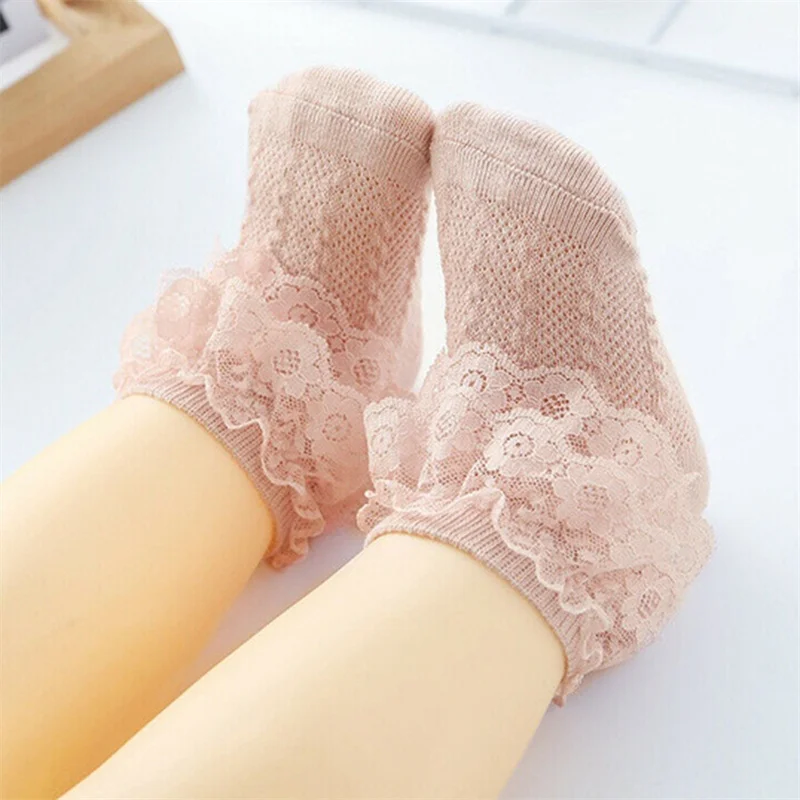 

Fashion Kids Socks Baby Girl Ruffle Sock Cute Baby Frilly Toddle Designer White Lace Kid Cotton Socks For Girls