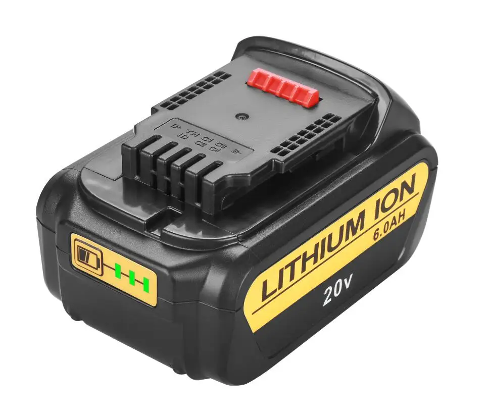 1 Pcs Battery Для DeWalt 6000 мАч запасные аккумуляторы для электроинструментов DCB200 DCB181 DCB182 DCB204-2 литий-ионная аккумуляторная батарея или зарядное устройство - Цвет: 1 Pcs Battery