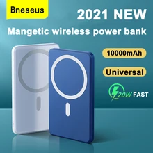 10000mAh Magnetic Wireless Power Bank 20W Fast Charging Treasure Universal External Auxiliary Battery Magnet Wireless Chargers