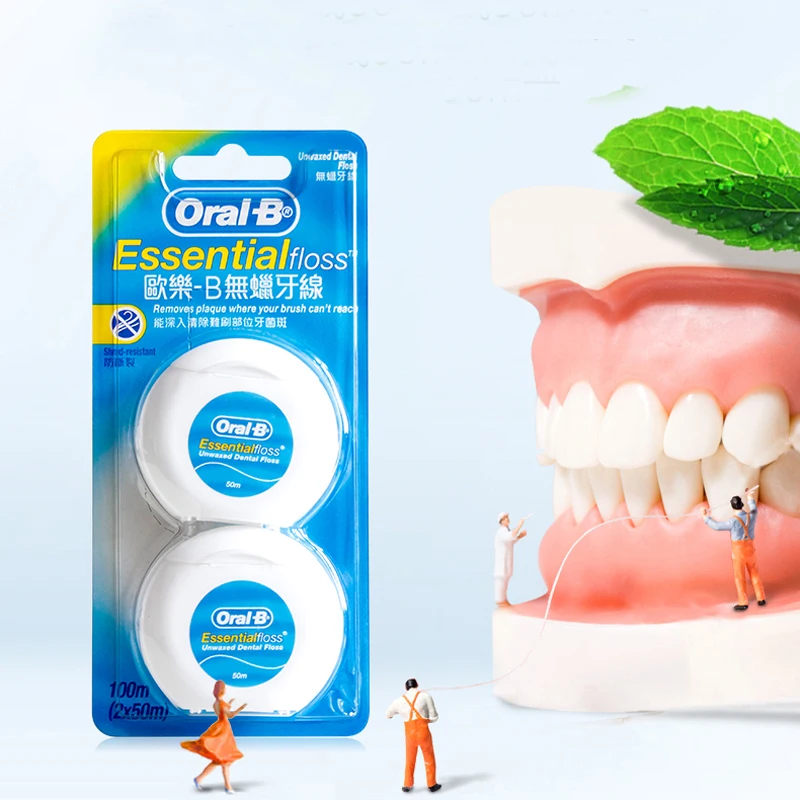 Диагностический инструмент Oral B необходимая зубная нить удобная невощеная для