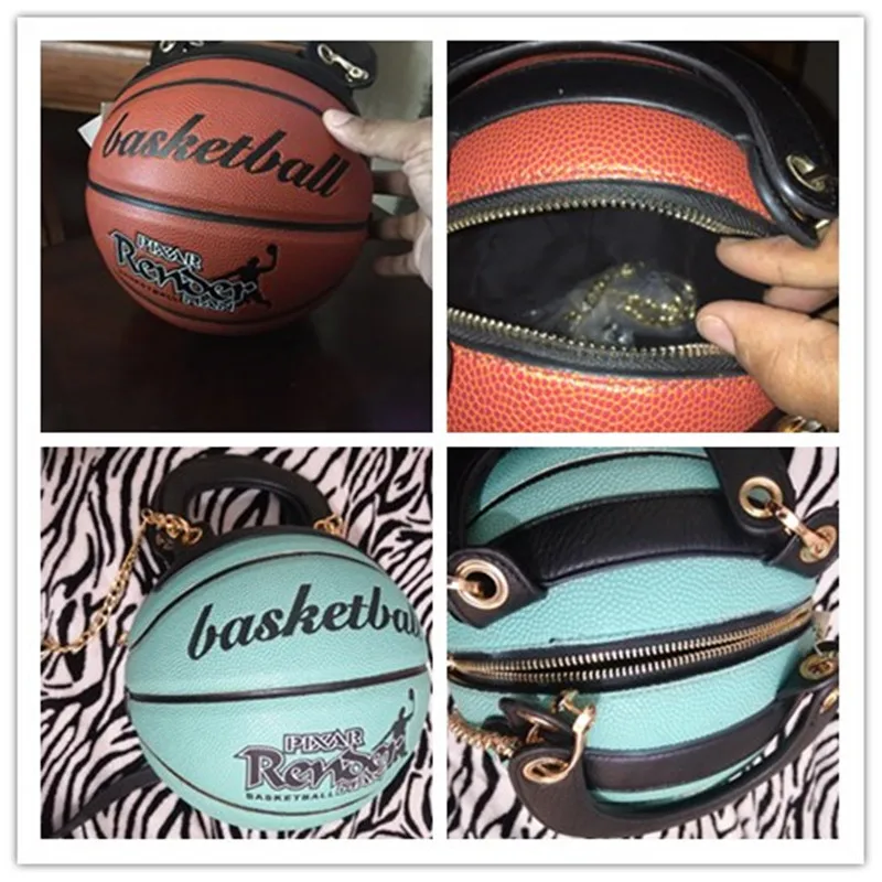Трендовая круглая женская сумка для баскетбола стильная креативная ручная на