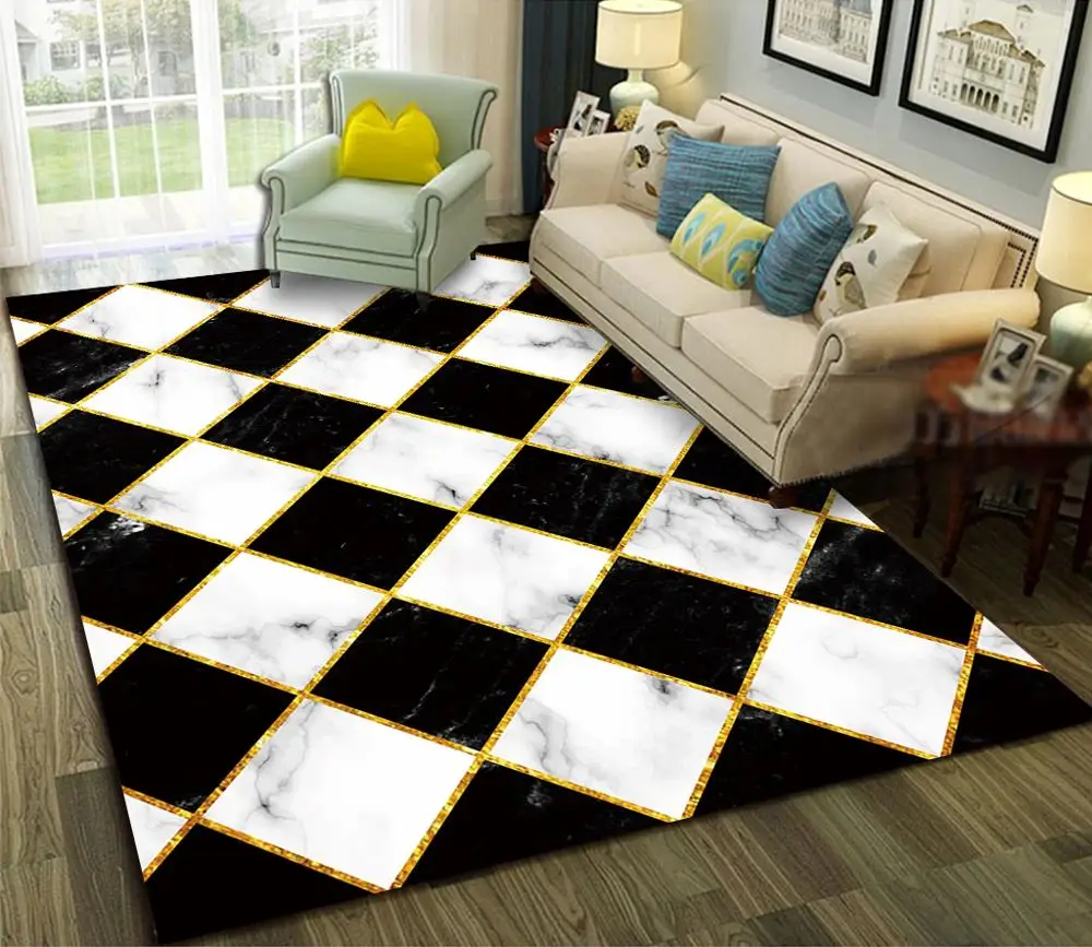 Геометрический Коврик для дома ковер гостиной спальни большой Треллис Tapete Para Sala