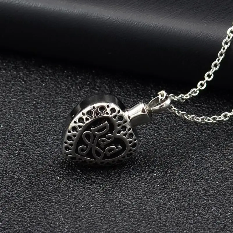 Ретро Открытое сердце папа подвеска урна ювелирные изделия Мемориал зола после