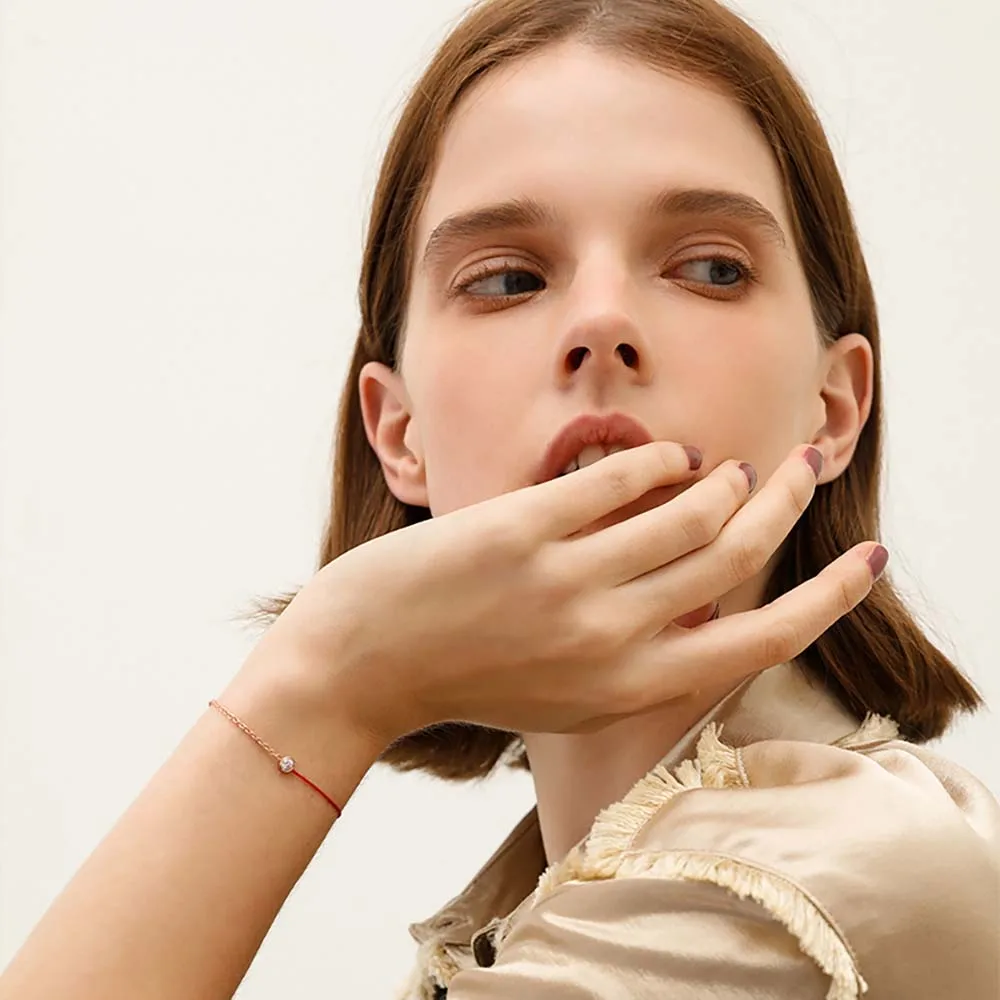 Модные красные веревочные браслеты для женщин ручной работы с кристаллами