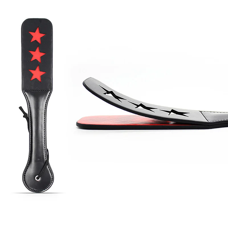 Подчиненная шлепка SM Flog Spank Paddle Beat покорный раб БДСМ красная курчавая Фетиш