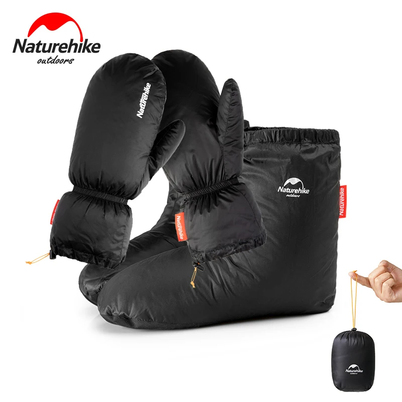 Both-M Naturehike перчатки на гусином пуху, носки, обувь, покрытие для нагрева кемпинга, ветрозащитные зимние теплые лыжные перчатки для рук и ног, покрытие для мужчин и женщин - Цвет: Both-M