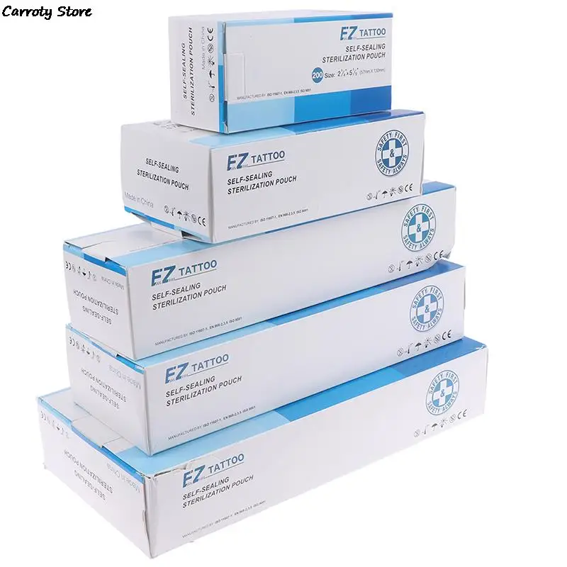 

200 шт./коркор. самозапечатывающиеся стерилизационные мешки 5 размеров медицинская сумка одноразовые аксессуары Принадлежности