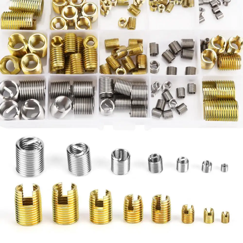 

116pcs Stainless Steel Thread Tapping Repair Insert Kits M3 M4 M5 M6 M8 M10 M12