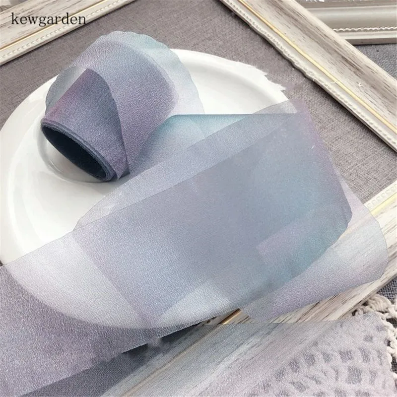 Kewgarden DIY корсаж волос бант аксессуары вручную изготовленная Лента Вуаль ленты 2