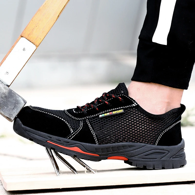 Кепки мужские со стальным носком летняя защитная обувь для работы защита от