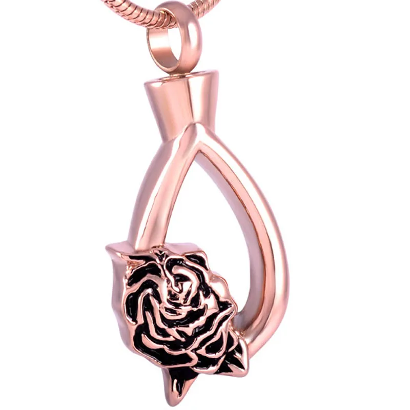 Красивое Ожерелье в форме капли воды с изображением цветов урны для кремации