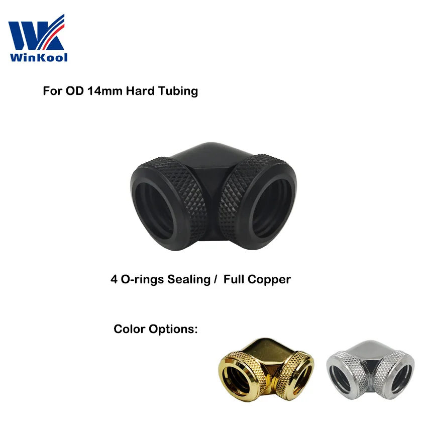 WinKool двойная головка 14 мм жесткий Адаптер 4 уплотнительных кольца для водяного