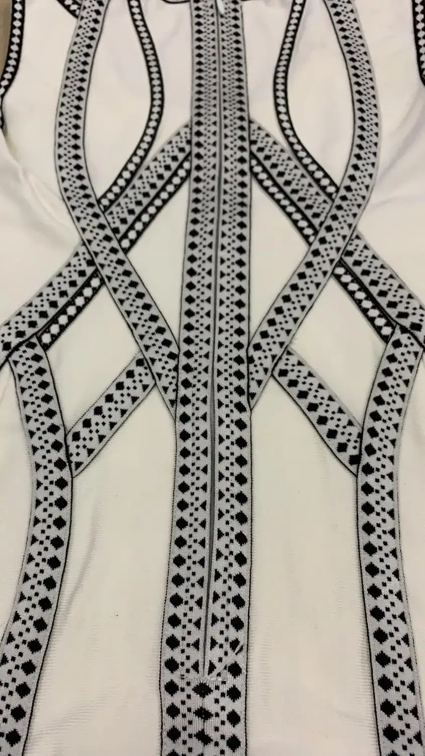 

2020 New Women Elegant white V-Neck sleeveless Vestido Celebrity Evening Party Bodycon Bandage Dresses wholesale