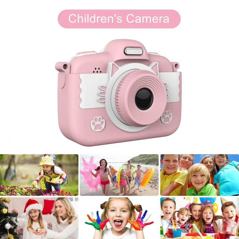 

Cute Photo Camera For Children Toys For Girls Boys Kids Camera 3.0" Touch Screen Dual Lens Mini Digital Camera Birthday Gift