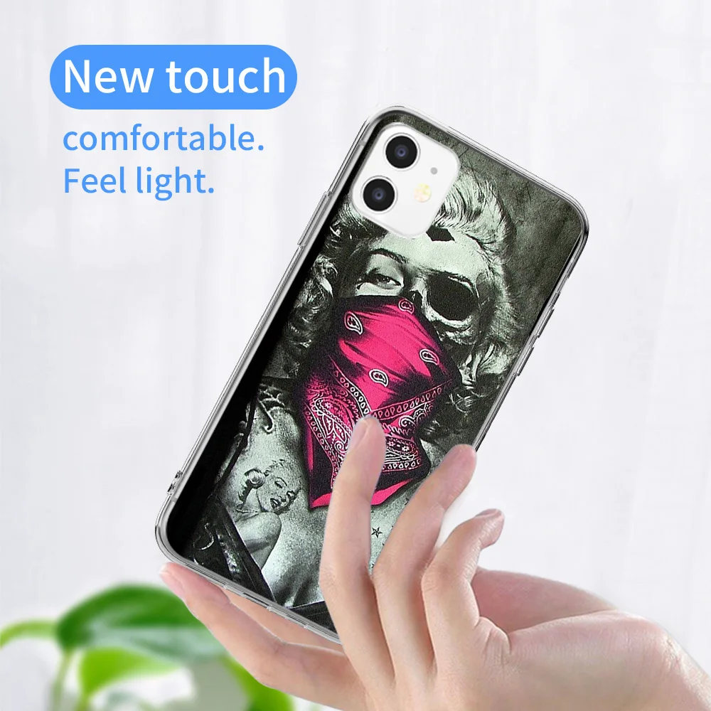 

ciciber Marilyn Monroe Phone Case For iPhone 11 Pro Max Cover for iPhone X XR XS MAX 7 8 6 6S Plus SE 2020 Soft Silicon TPU Back