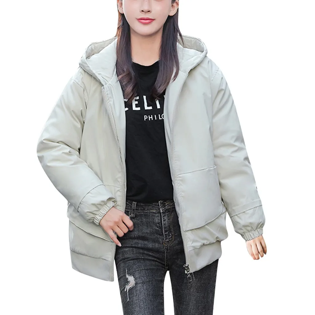 Вышитая картинка Женская парка в Корейском стиле зимняя утепленная женская