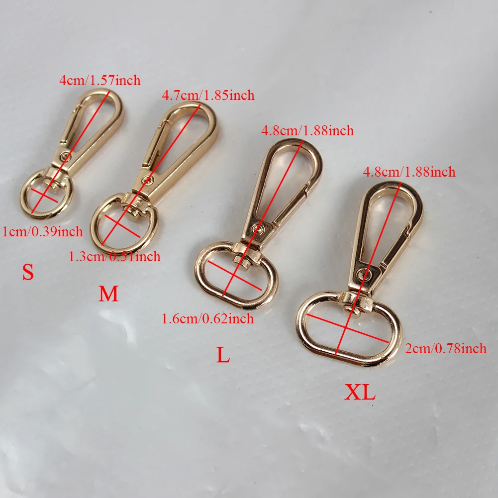 

5pcs Metal Gate Spring Swivel Lobster Clasp Rotary Snap Hook Trigger Clip DIY Keychain Keyring Handbag Hook Craft Bag Parts