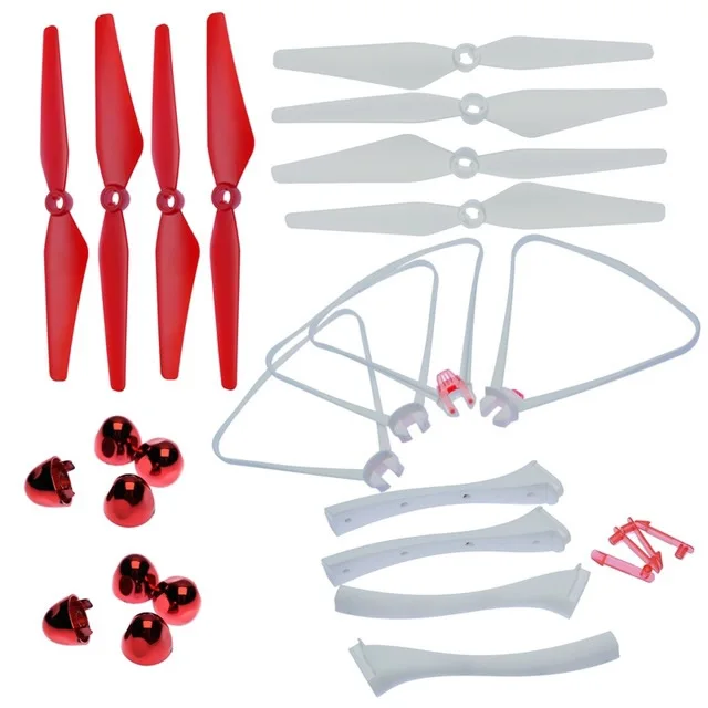 

8PCS Propellers(2 Colors) + 8PCS Blade Covers + Landing Gear Protective Frame for X8SW X8SC RC Quadcopter Syma Drone