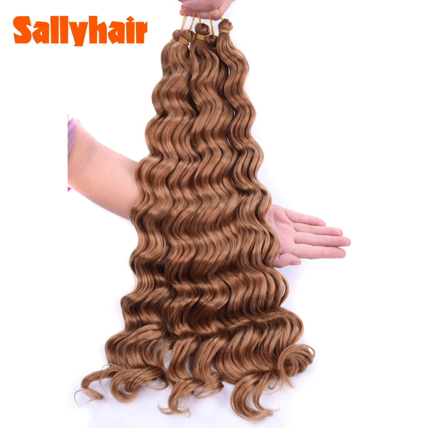 Sallyhair вязанные крючком косички глубокая волна твист наращивание волос