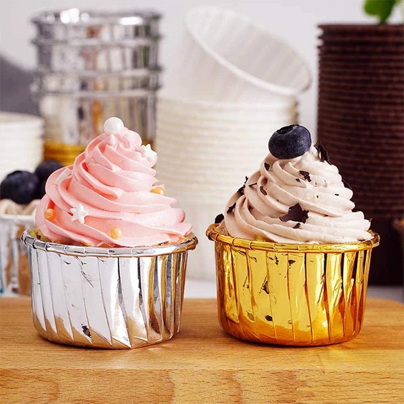 50 шт. бумажный поднос для пирожных из алюминиевой фольги| |