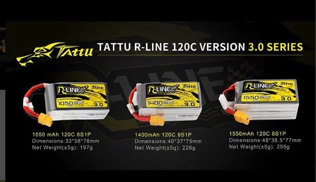 Татту R-Line Версия 3,0 V3 1300/1400/1550/1800/2000 мА/ч, 120C 4S 6S 4,2 V Lipo Батарея XT60 штекер небольшой гоночный Дрон с видом от первого лица Квадрокоптер с дистанционным управлением