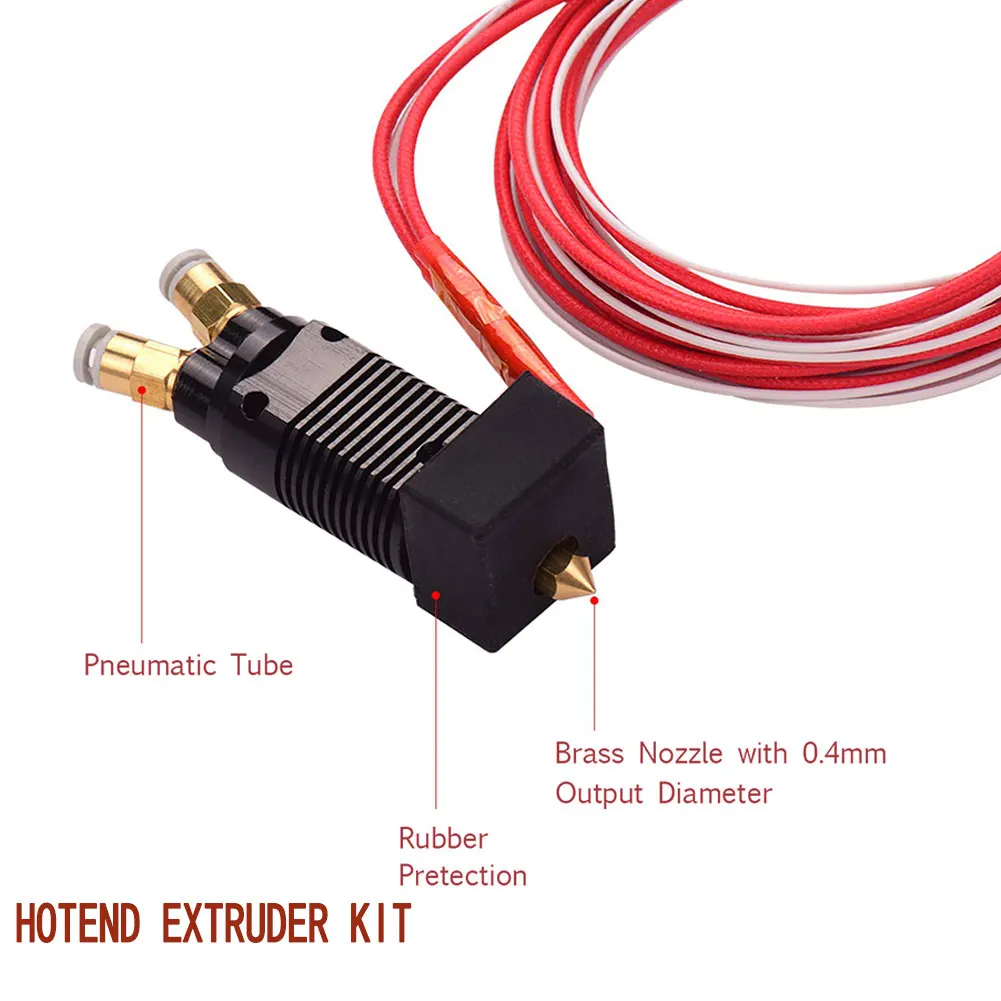 

Hot Sale Hotend Extruder Kit Dual Color Metal 2 In 1 Out With Cable 0.4mm Brass Nozzle 1.75 Filament 24V 3D Printer Accessories