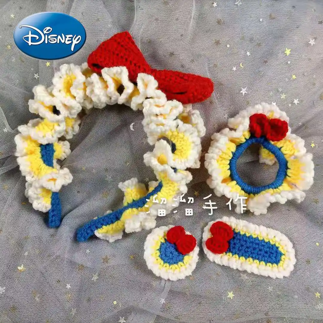 

Disney Fugitive Princess Snow White headband hairpin hand woven cute hair accessories