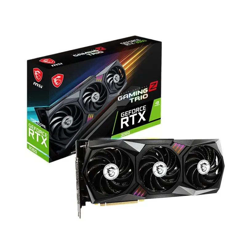 MSI GeForce RTX 3060 GAMING Z TRIO 12G Video Cards GPU Graphic Card  RTX3060 12GB LHR NEW graphics card for desktop