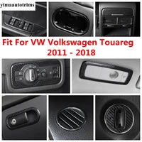 accessories for vw volkswagen touareg 2011 2018 reading light air ac vent water cup holder cover trim carbon fiber interior