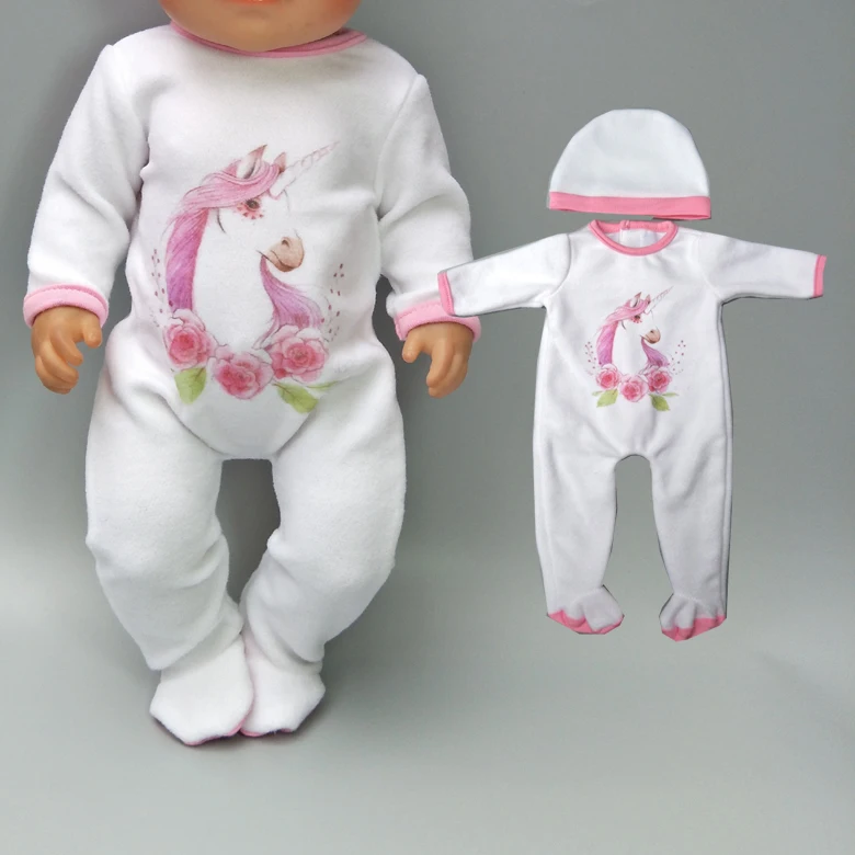 Кукла одежда штаны Розовый Единорог комбинезон одежда для 40 см 43 см reborn baby Doll Одежда наборы для 1" Кукла аксессуары игрушки одежда