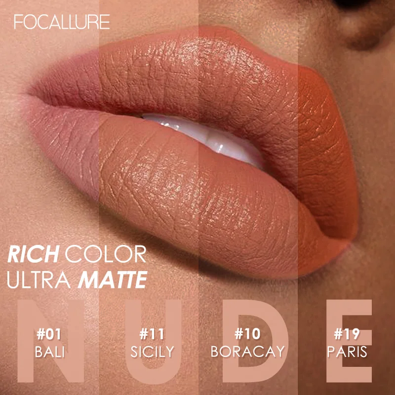 FOCALLURE Staymax макияж губ Матовая жидкая помада женская косметика водостойкая 14