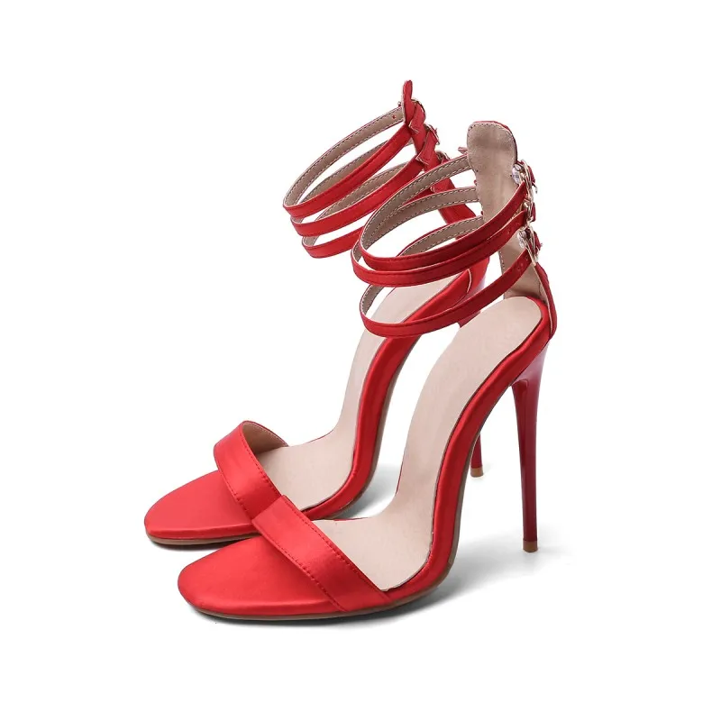 

Простые босоножки на высоком каблуке; Босоножки на высоком каблуке; Женская обувь; Женская летняя обувь; Большие размеры