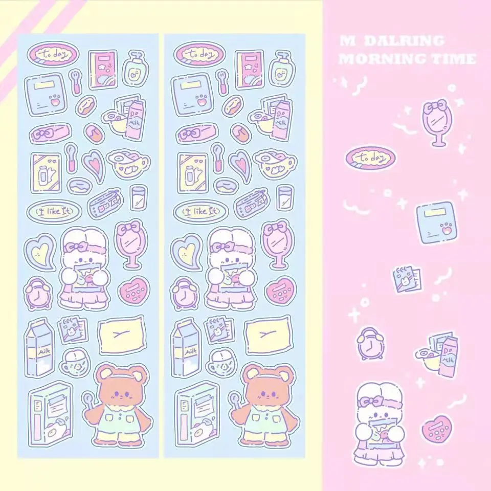 Рождественские наклейки для скрапбукинга кавайный кролик лазерная