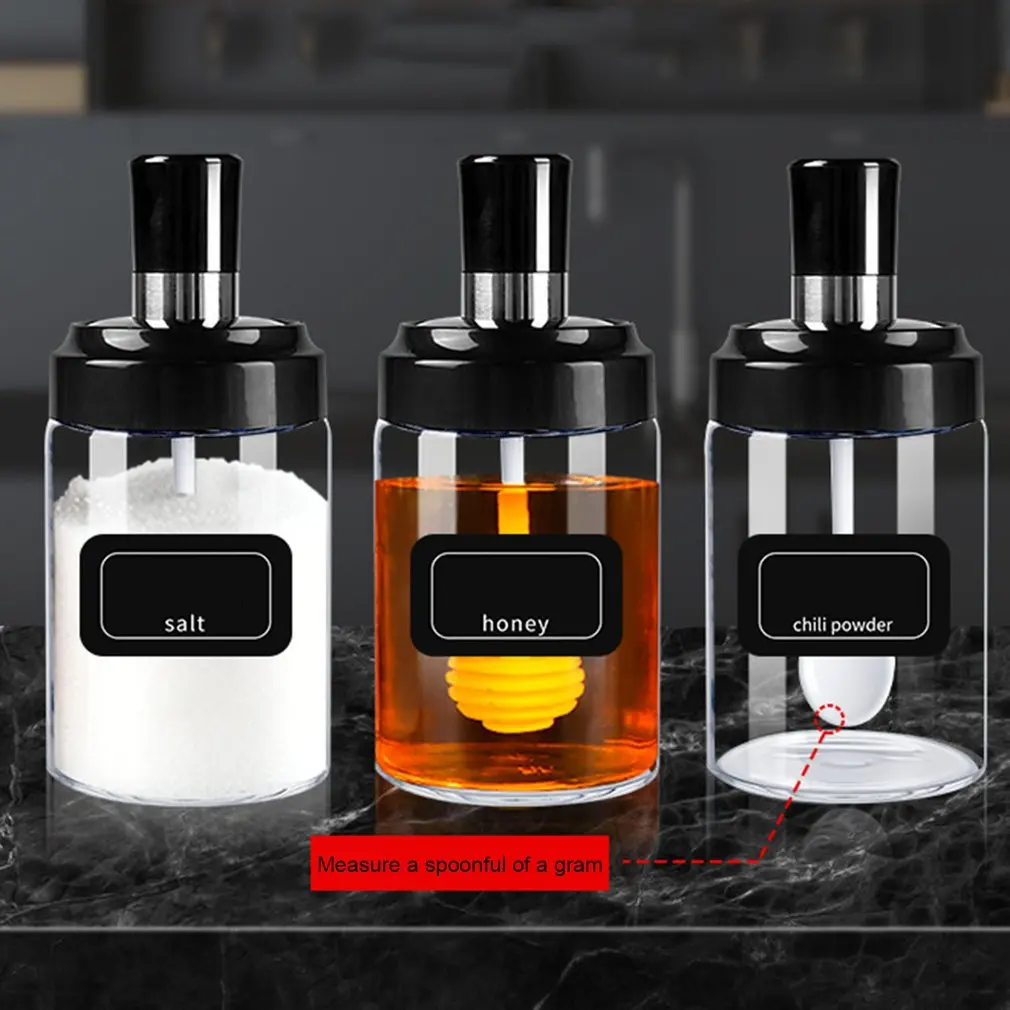 Transparent Spice Dispenser Shaker Multi Function Cooking BBQ Pepper Salt Jar Seasoning Tools For Kitchen | Дом и сад
