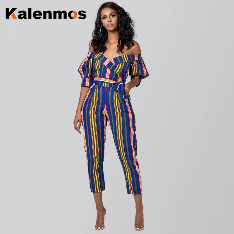 Женский Облегающий комбинезон KALENMOS винтажный повседневный в стиле ретро