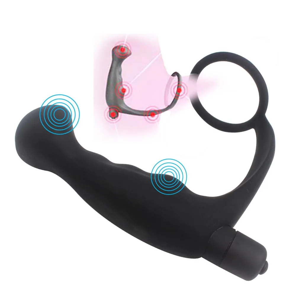 Анальный вибратор EXVOID с кольцом для задержки эякуляции секс-игрушки мужчин