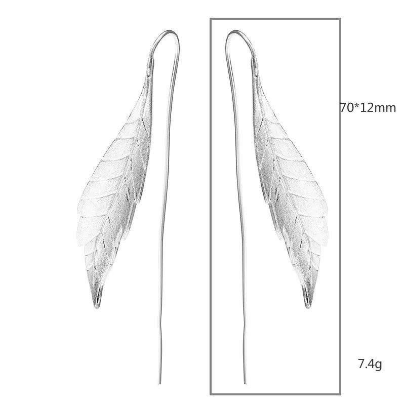 Висячие серьги с натуральными растительными листьями модные ювелирные изделия