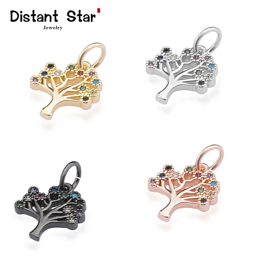 Цепочка с подвеской Счастливое дерево ожерелье кубическим цирконием