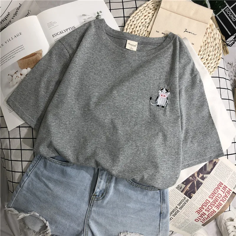 

Fashion Logo Printing T Shirts Women's Sleeve Short Fashion 100% cotton Female T-Shirts