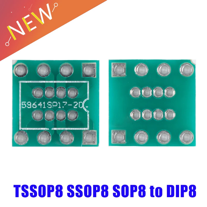 20 шт. SOP8 поворотный DIP8 / SMD для DIP IC адаптер разъем SOP8/TSSOP8/SOIC8/SSOP8 плата