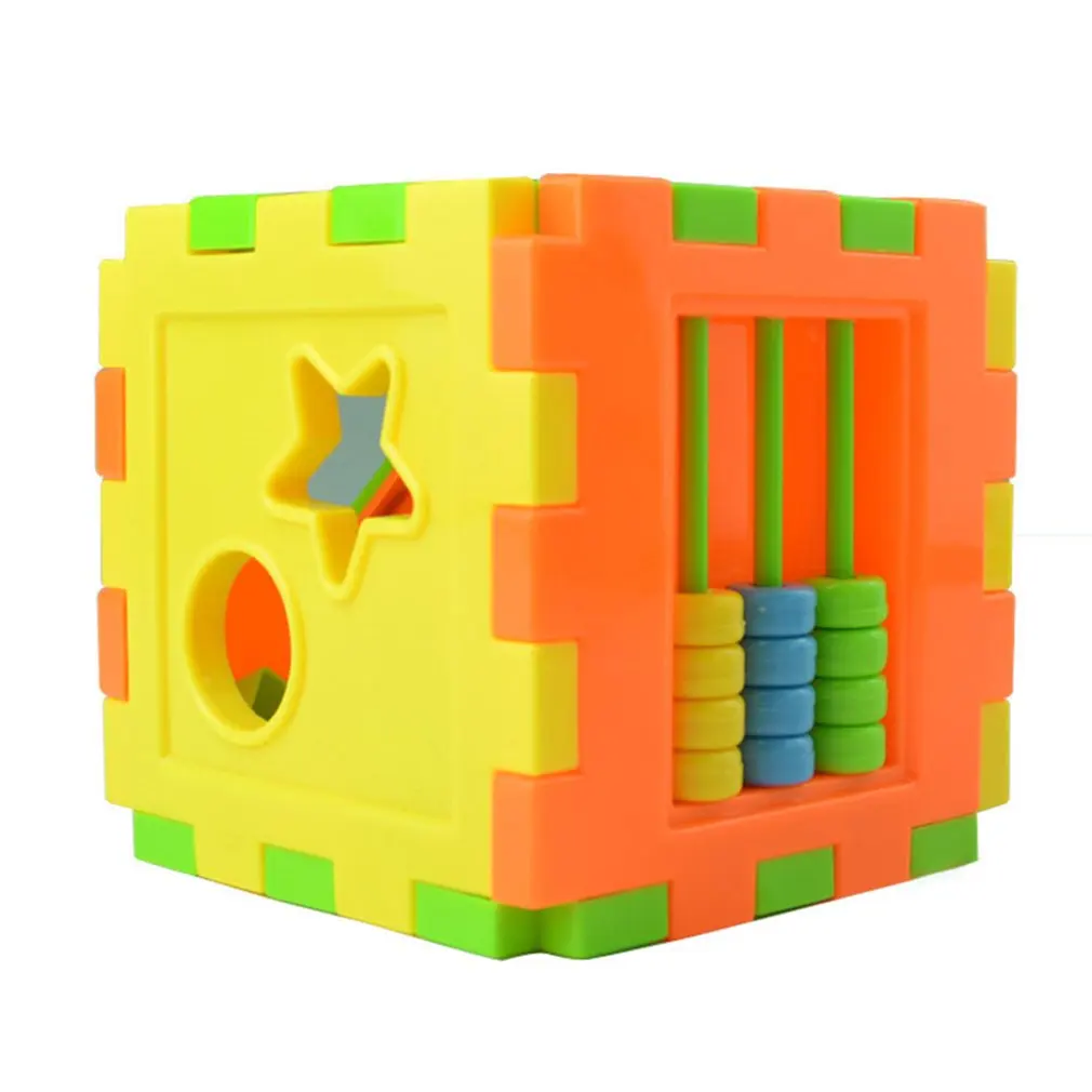 

Baby Multi Shape Sorter Intelligence Box Cognitive Match Building Blocks Activity Cube Early Educational Toys For Children Gift
