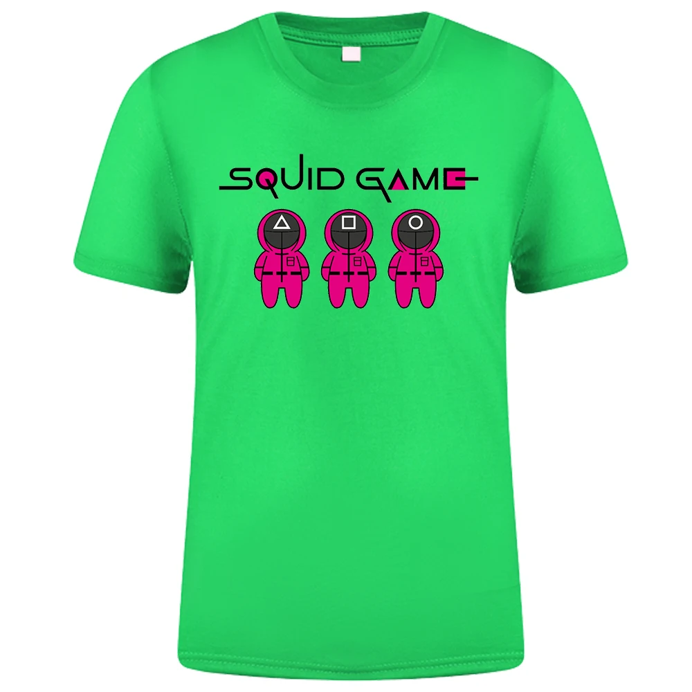 

Cartoon Funny Squid Game Tops Men Cosplay Harajuku Streetwear Tee Shirt Cotton Casual Soft T Shirt Korean TV Series T-Shirt Male