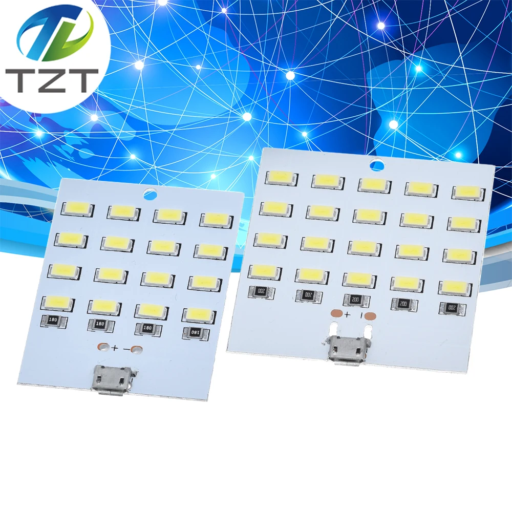 Высококачественный светодиодный светильник TZT 5730 smd 5 В мА ~ белый Mirco Usb