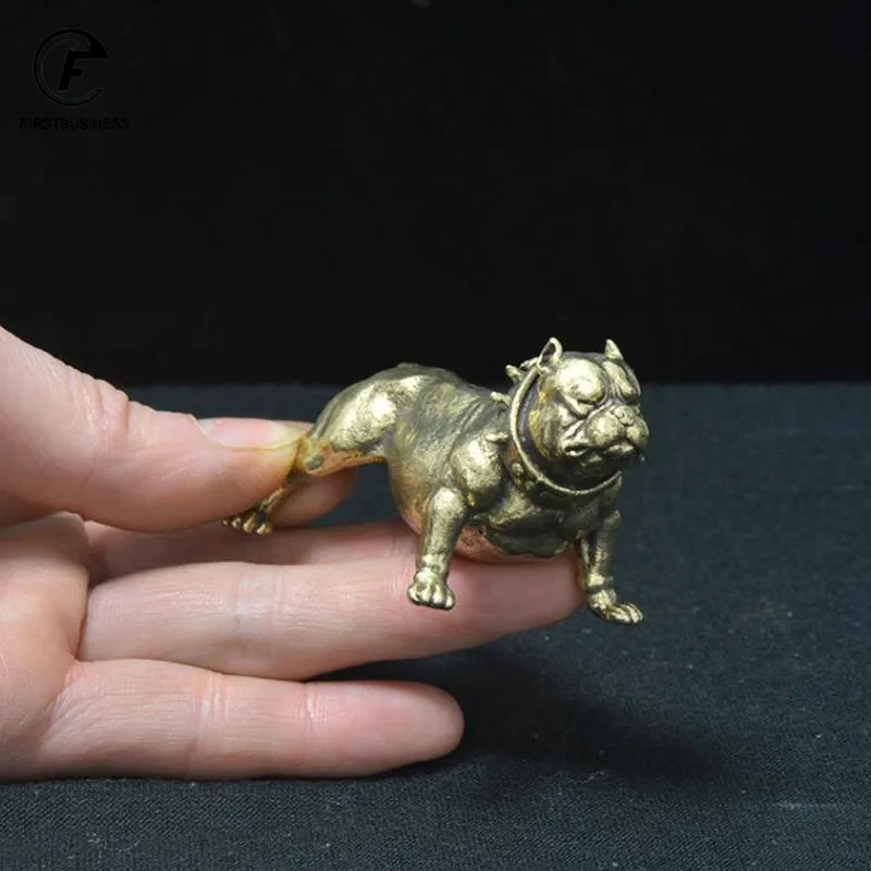 Статуэтка медного чая в китайском стиле статуэтка бульдога из чистой латуни