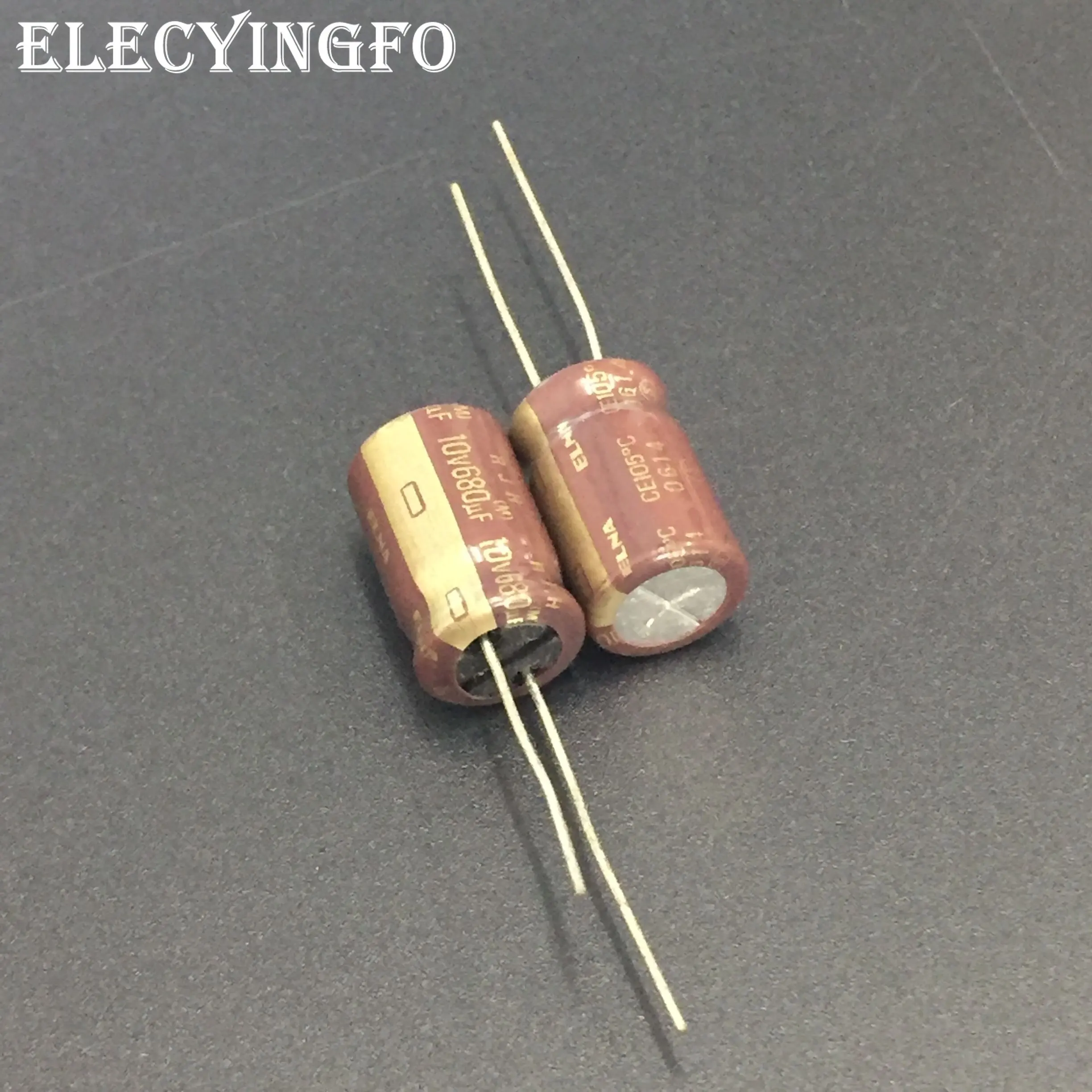 

10pcs/100pcs 680uF 10V680uf ELNA RJH Series 10x16mm Extra Low Impedance 10V680uF Audio Capacitor Brown Gold