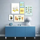Картина на холсте с забавными мультяшными фруктами, Постер в скандинавском стиле, особенность банана, настенные картины для кухни, детской комнаты, украшение для дома