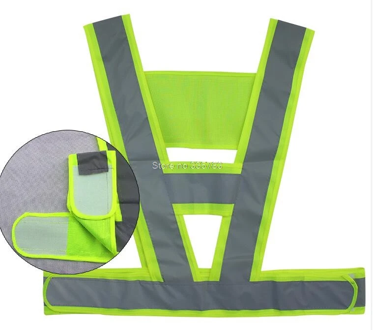 Супер светоотражающий v-образный жилет ночная поездка конструкция высоковидимый