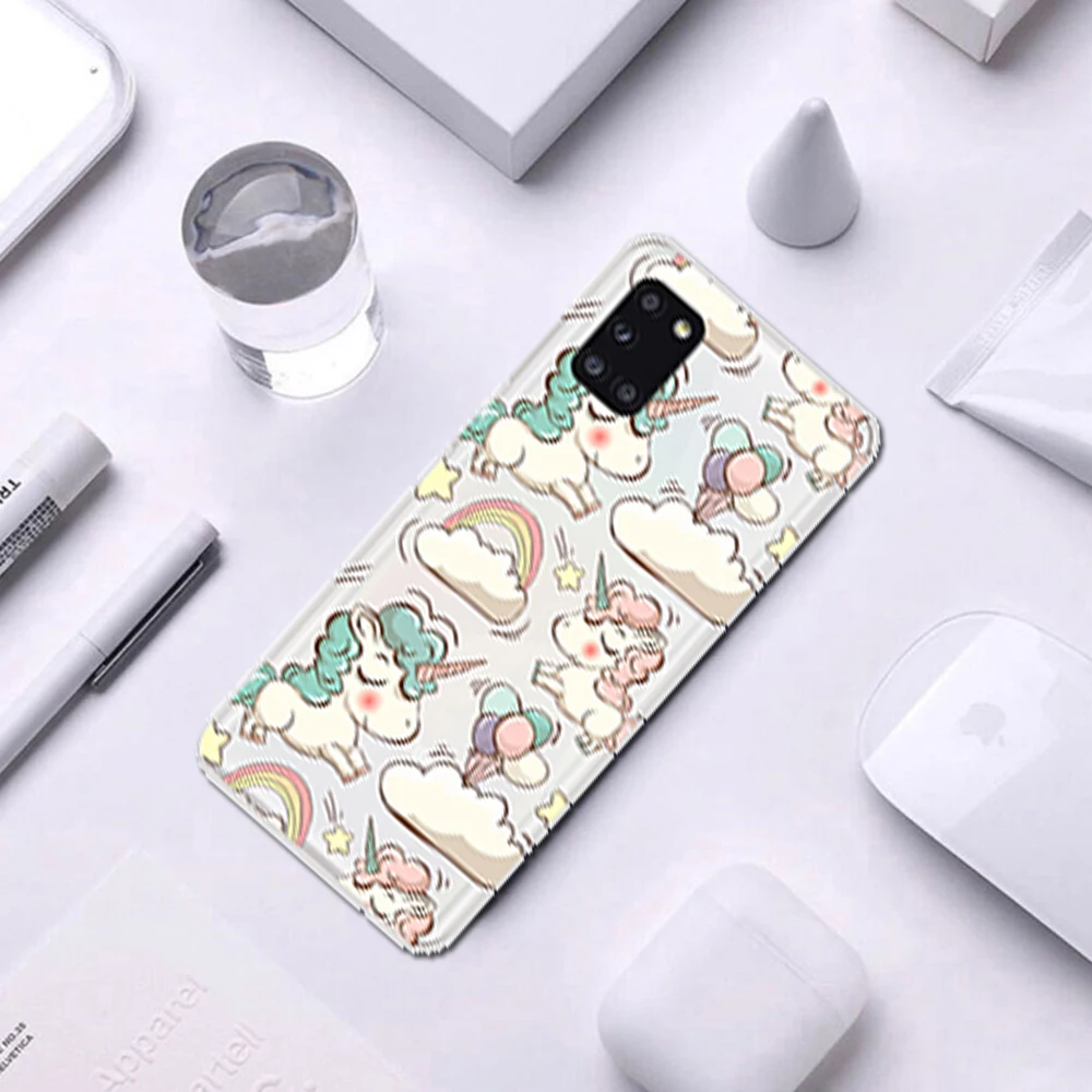 

Case for Samsung Galaxy A31 A 31 Tpu Silicon Transparent Luxury Phone Case Animal Cute Cartoon 360 Full Protective Back Cover