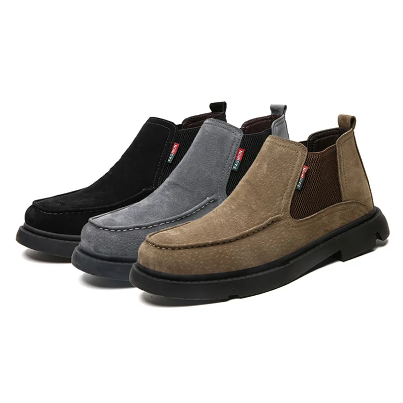 

Genuine Leather Chelsea Boots Men Winter Shoes 2019 Autumn Winter Shoes Casual Men Ankle Boots Snow Warm Male Footwear KA1807