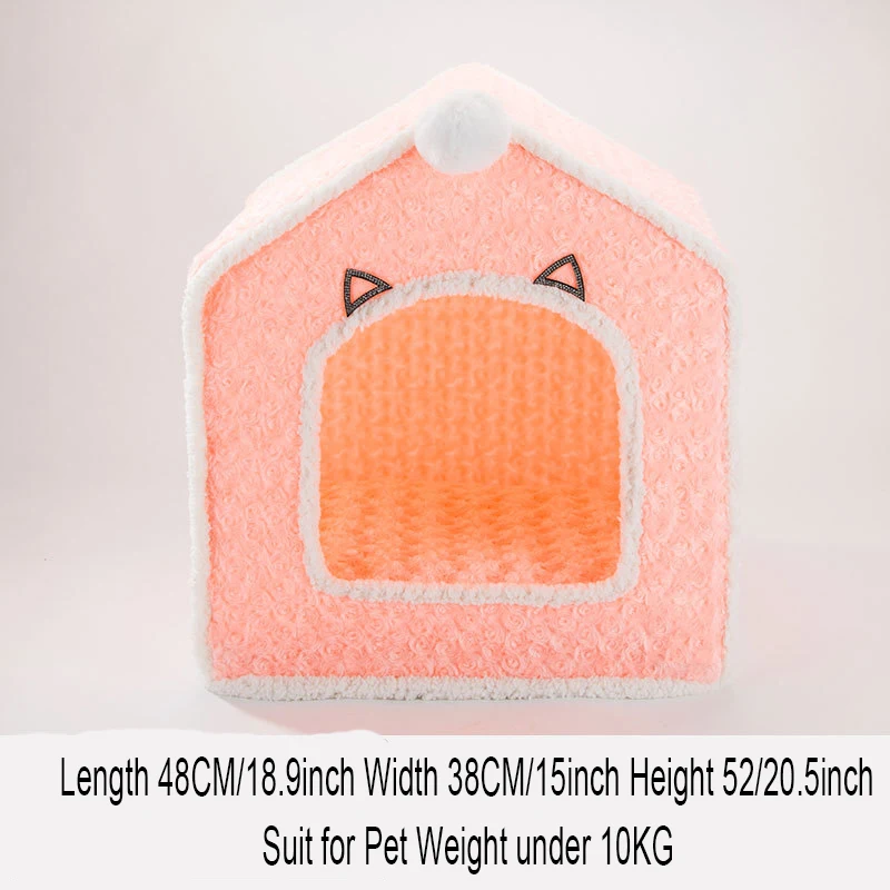 Домик для собак в помещении съемная зимняя удобная кровать щенка Houne высокое